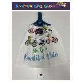 Crochet Top Hand Towel / Tea Towel - Life is a Beautiful Ride